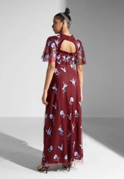 Embroidered Maxi Dress With Sheer Mesh Sleeves 5 Embroidered Maxi Dress With Sheer Mesh Sleeves -Silk Bloom Dresses Store 2 zoom desktop 1883