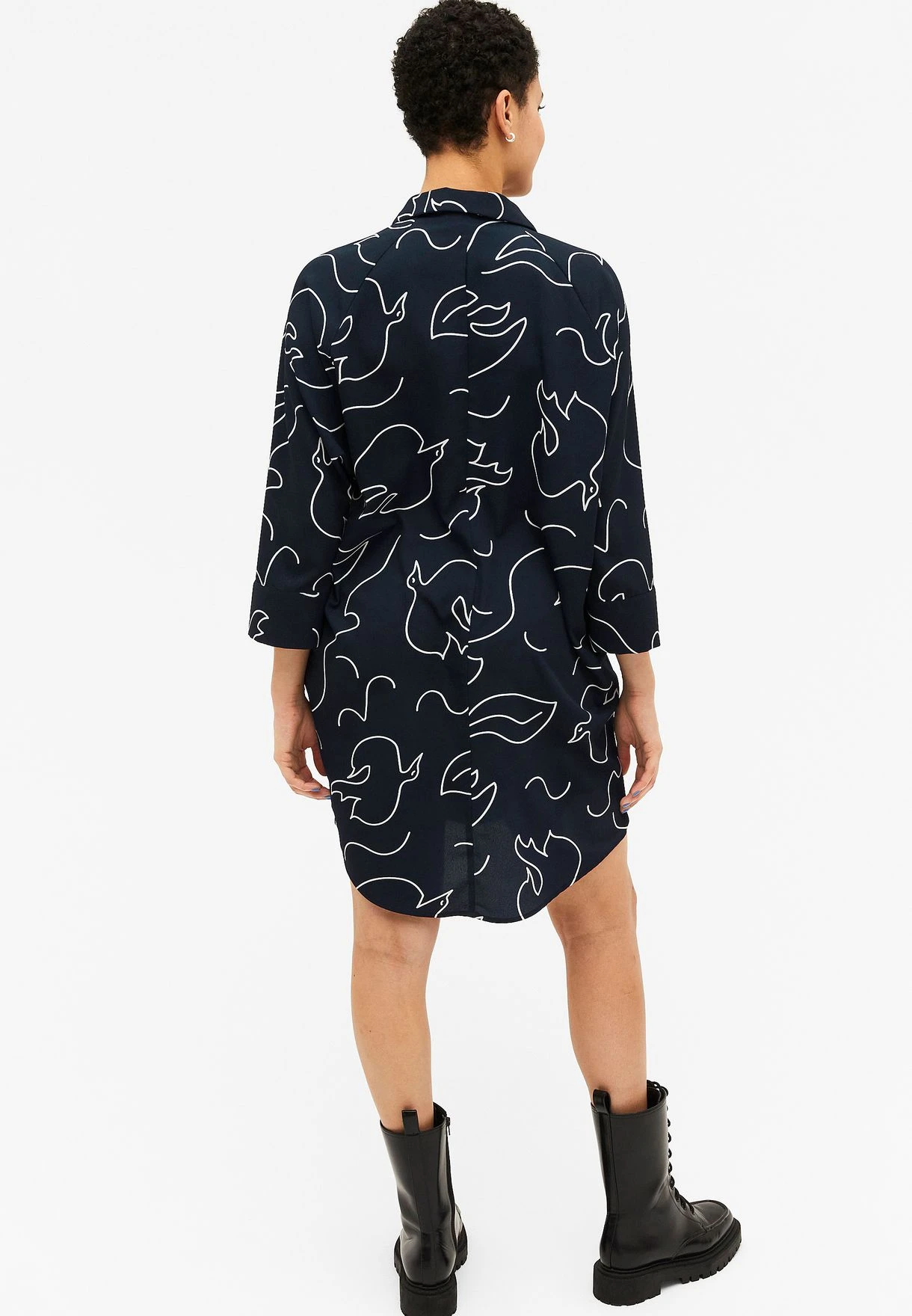 Monki Button Detail Printed Dress 2 Monki Button Detail Printed Dress - Image 2