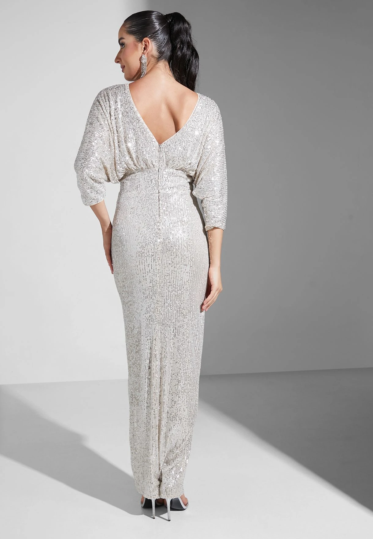 Shimmer Dress With Slit 2 Shimmer Dress With Slit - Image 2