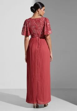 Sequin Detail Ruffle Sleeve Dress -Silk Bloom Dresses Store 2 zoom desktop 1929