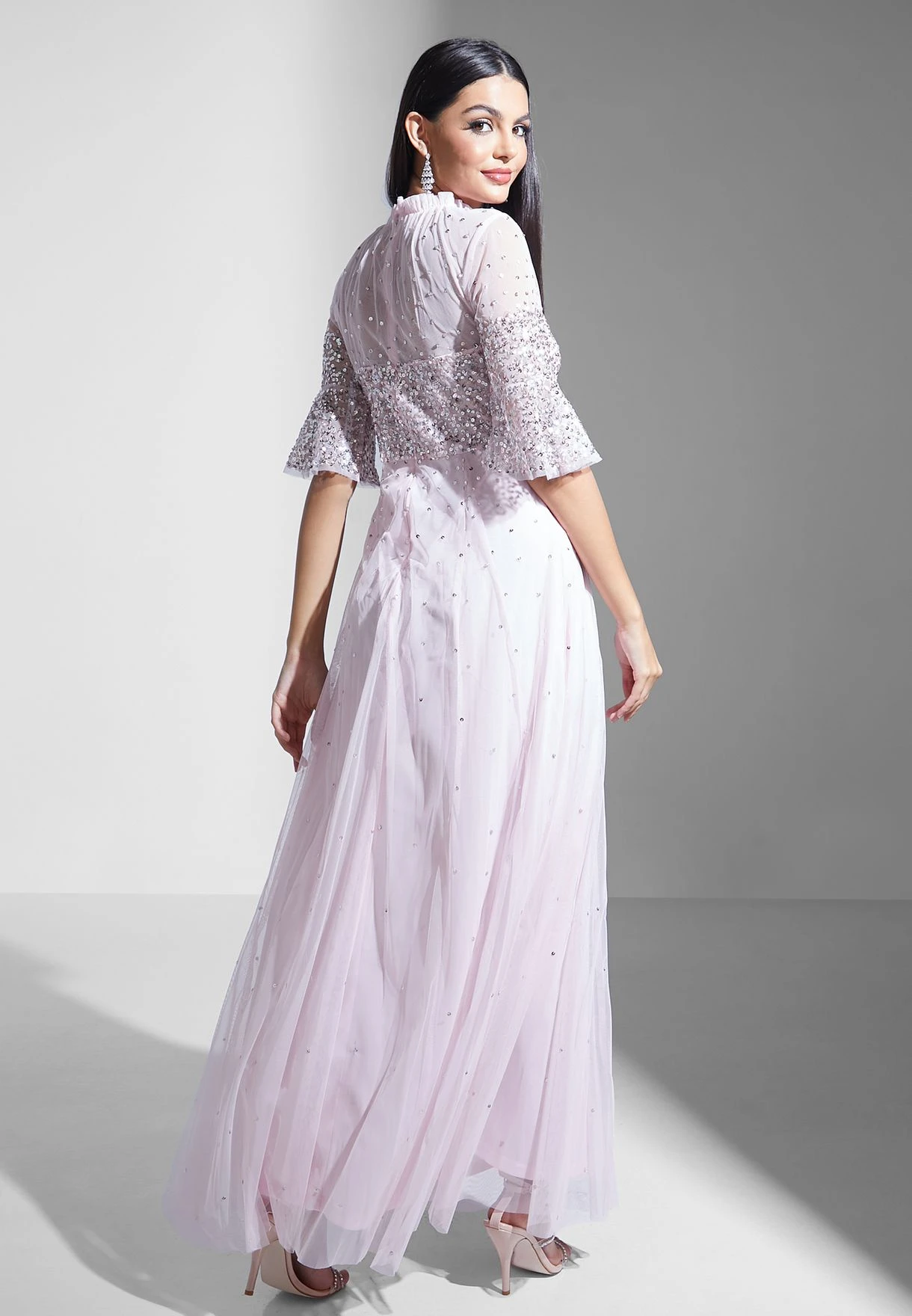 Embellished Mesh Detail Dress 2 Embellished Mesh Detail Dress - Image 2