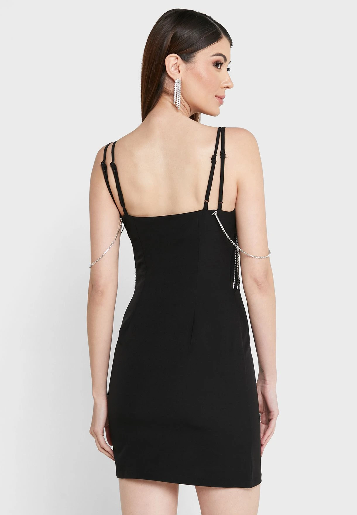 Fringe Plunge Neck Dress 2 Fringe Plunge Neck Dress - Image 2