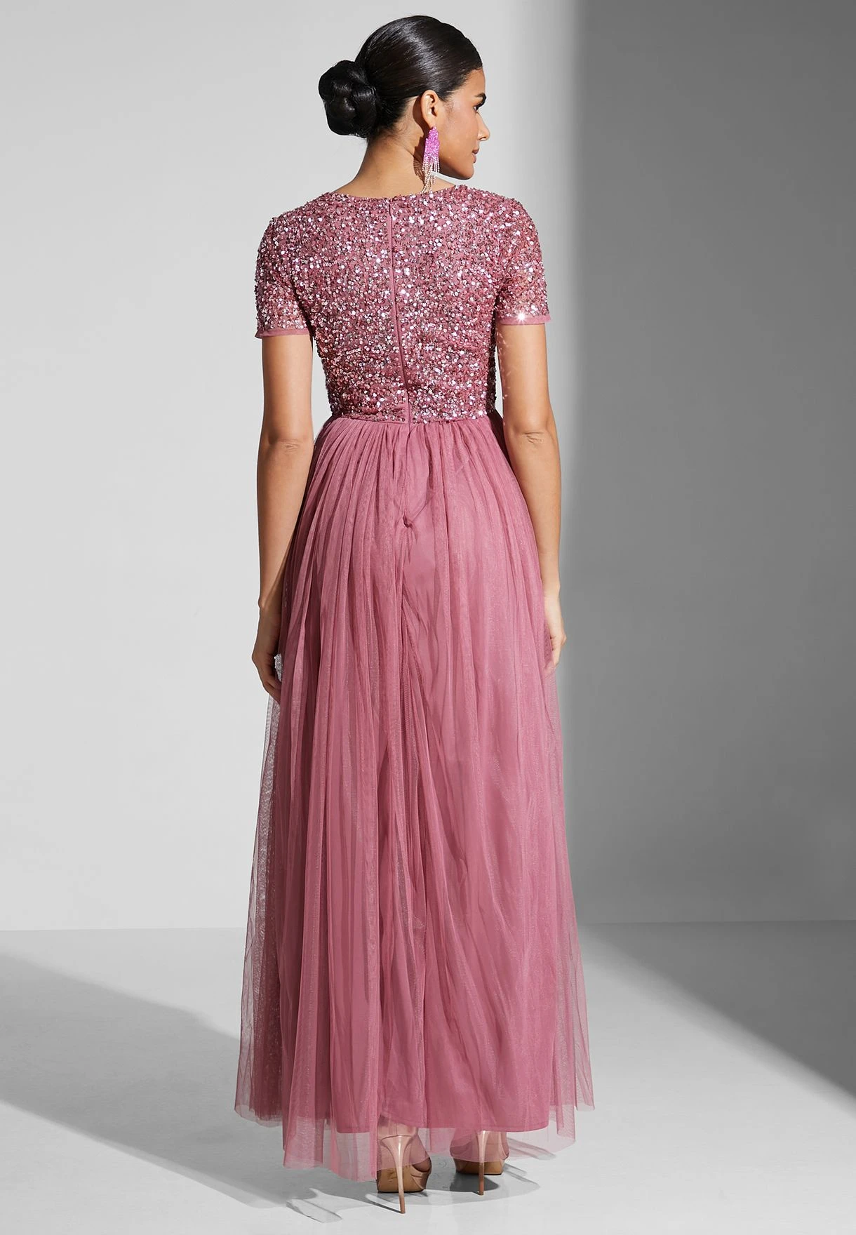 Sequin Detail Pleated Dress 2 Sequin Detail Pleated Dress - Image 2