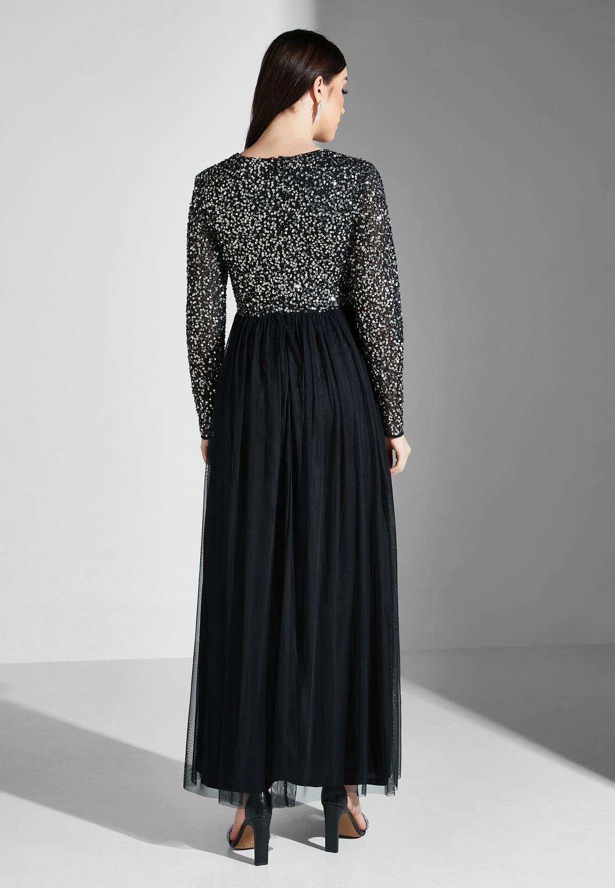 Sequin Detail Plisse Dress 2 Sequin Detail Plisse Dress - Image 2