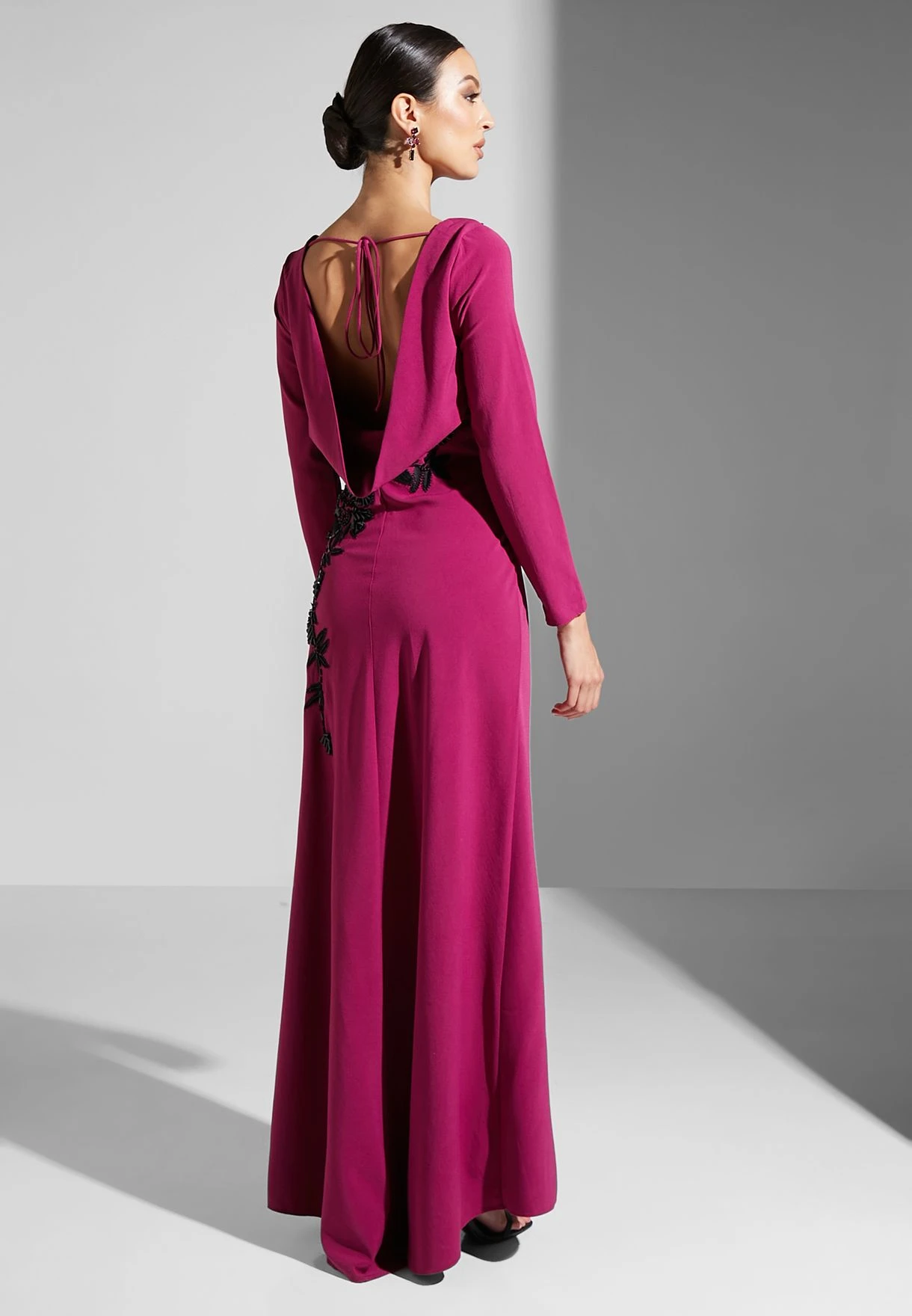 Tie Detail Embroidered Dress 2 Tie Detail Embroidered Dress - Image 2