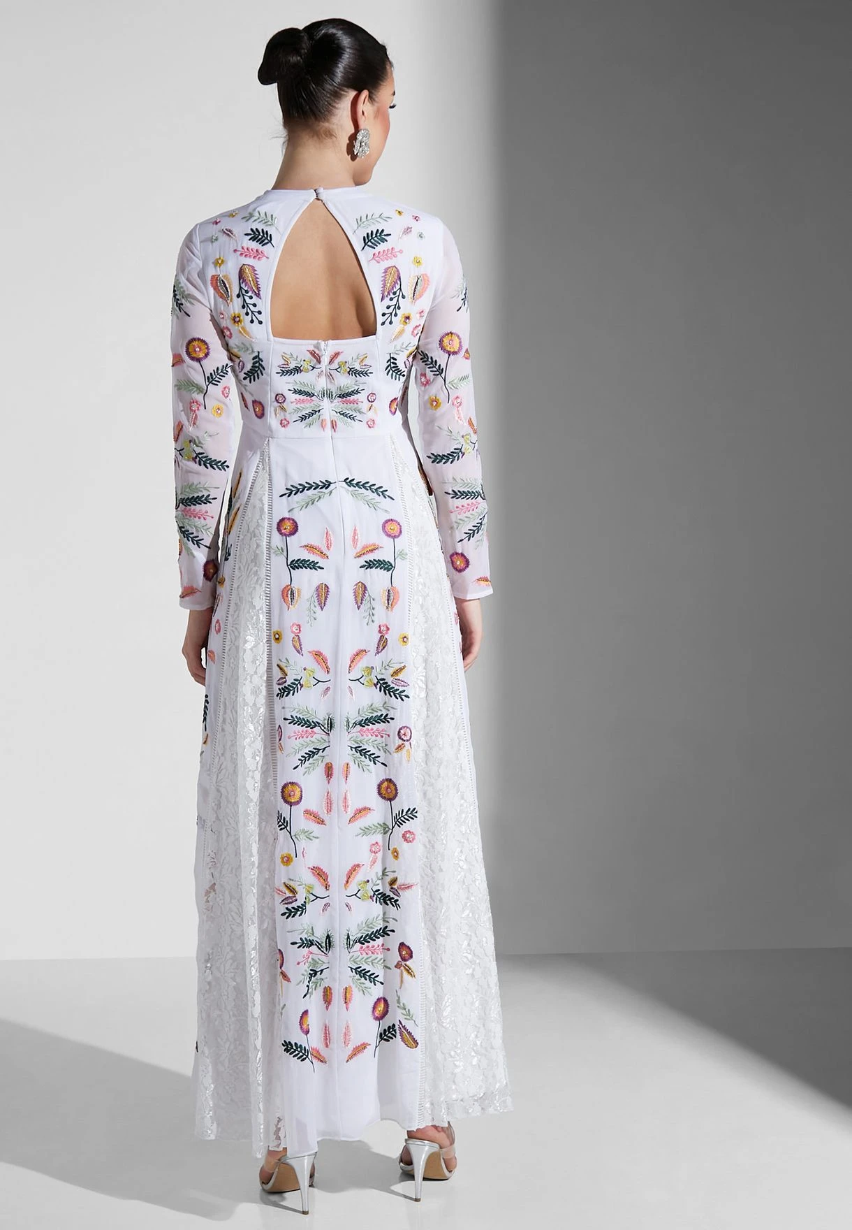Embroidered Plunge Maxi Dress 2 Embroidered Plunge Maxi Dress - Image 2
