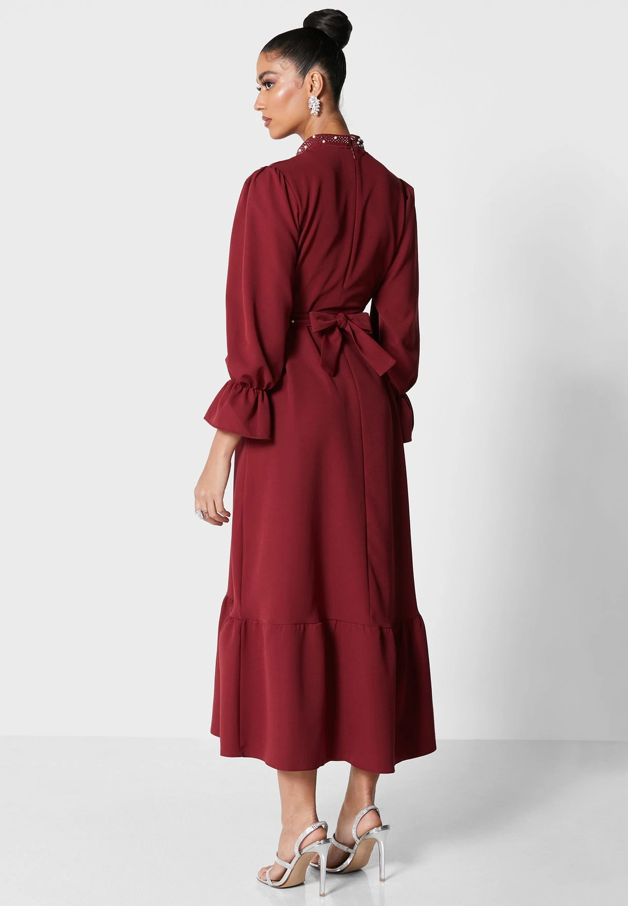 High Neck Dress With Embellishment 2 High Neck Dress With Embellishment - Image 2