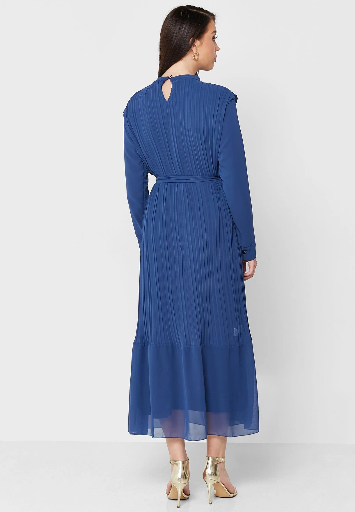 Pleated Belted Dress 2 Pleated Belted Dress - Image 2