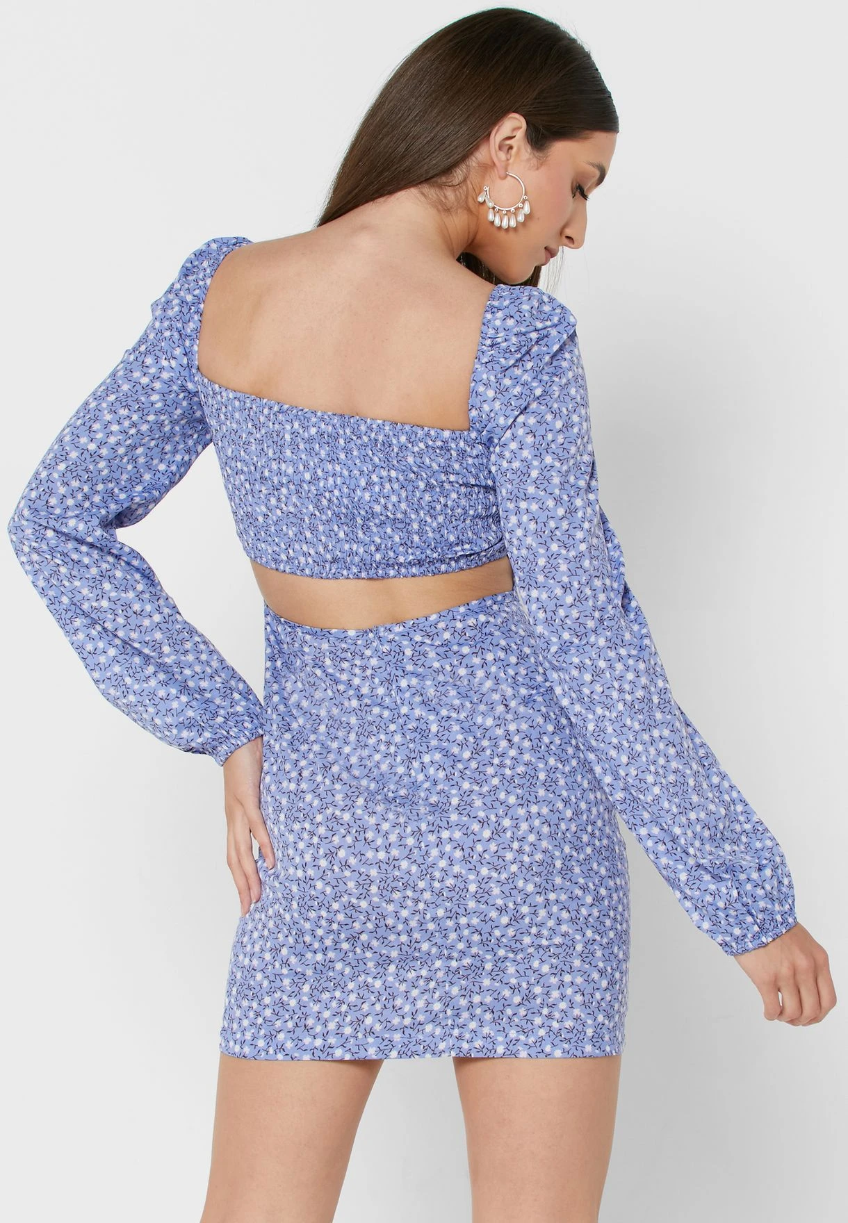 Daisy Street Printed Cut Out Detail Dress 2 Daisy Street Printed Cut Out Detail Dress - Image 2