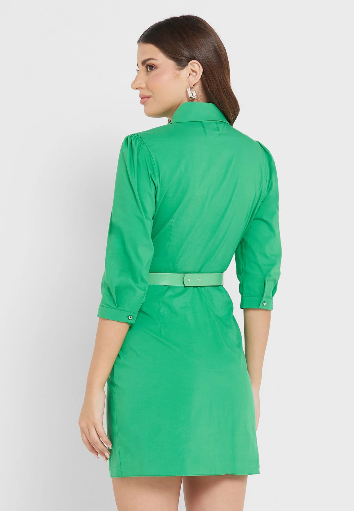 Belted Button Detail Dress 2 Belted Button Detail Dress - Image 2