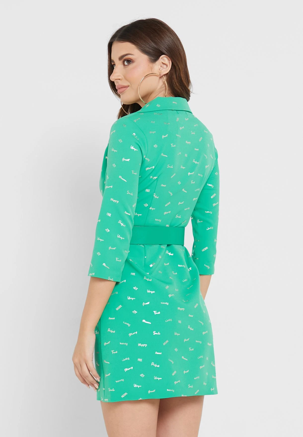 Printed Surplice Wrap Dress 2 Printed Surplice Wrap Dress - Image 2