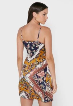 Knot Detail Printed Cami Dress -Silk Bloom Dresses Store 2 zoom desktop 312