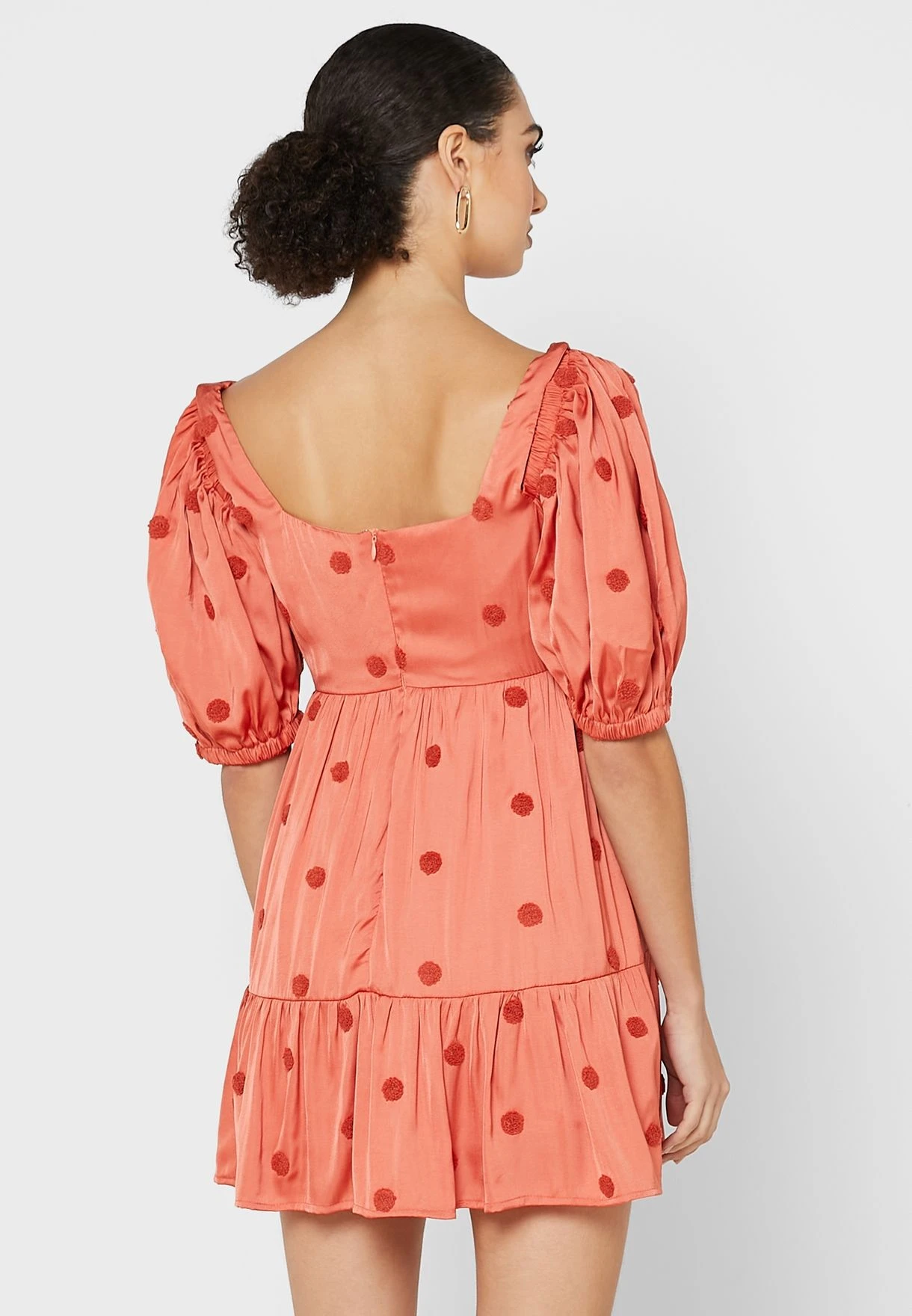 Printed Babydoll Mini Dress 2 Printed Babydoll Mini Dress - Image 2