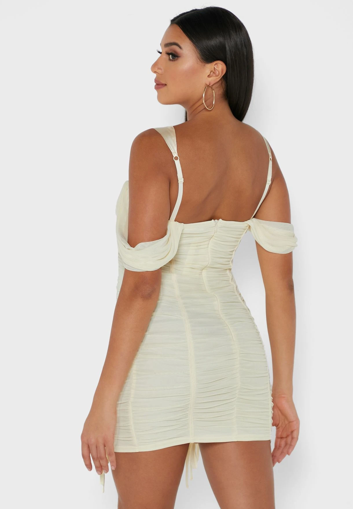 Ruched Off Shoulder Dress 2 Ruched Off Shoulder Dress - Image 2