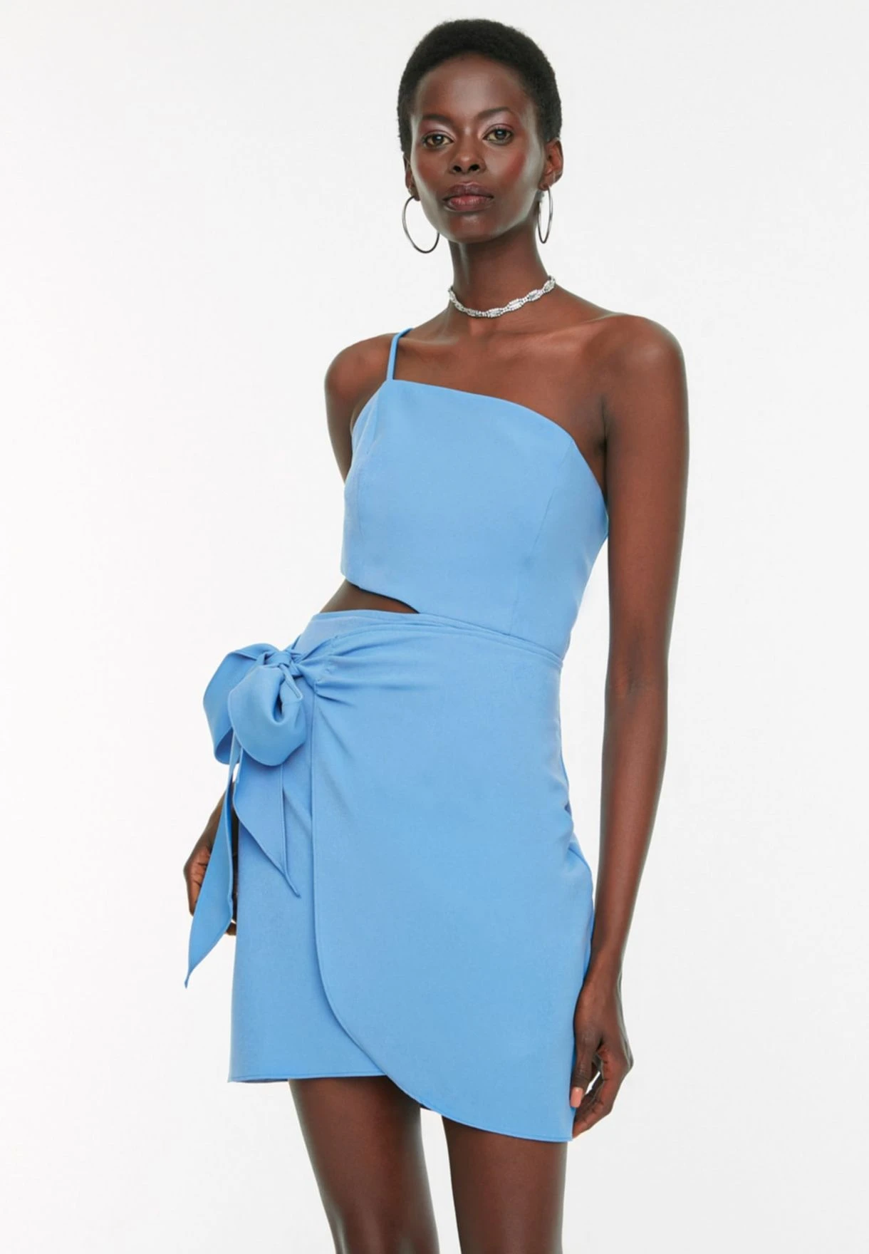 Trendyol One Shoulder Strappy Tie Detail Dress 2 Trendyol One Shoulder Strappy Tie Detail Dress - Image 2