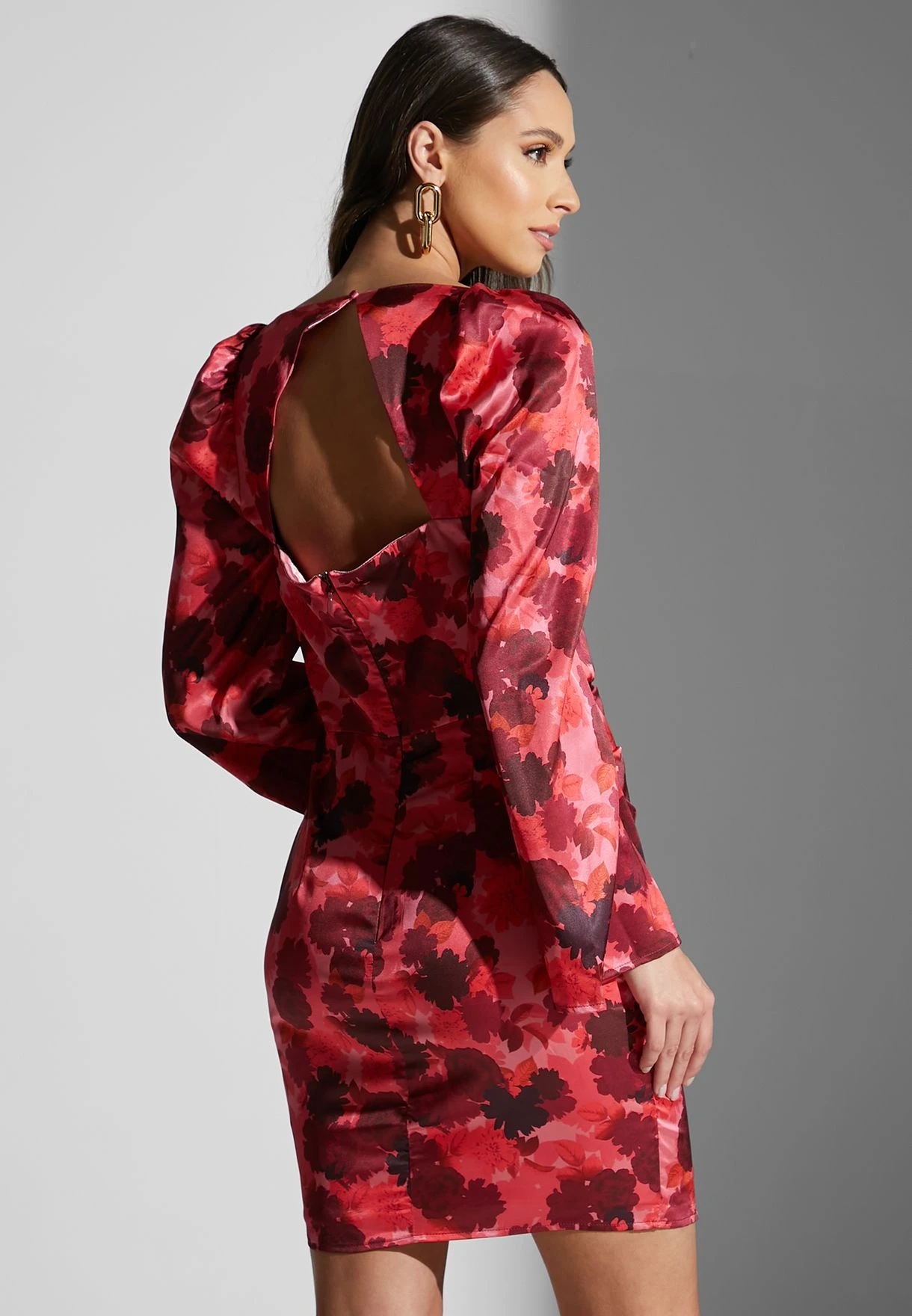 Floral Printed Square Neck Dress 2 Floral Printed Square Neck Dress - Image 2