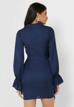 Little Mistress Balloon Sleeve Ruffle Detail Dress -Silk Bloom Dresses Store 2 zoom desktop 407