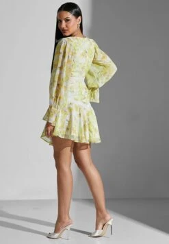 Balloon Sleeve Printed Dress 5 Balloon Sleeve Printed Dress -Silk Bloom Dresses Store 2 zoom desktop 421