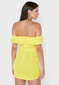 Ruffle Detail Bardot Dress -Silk Bloom Dresses Store 2 zoom desktop 435