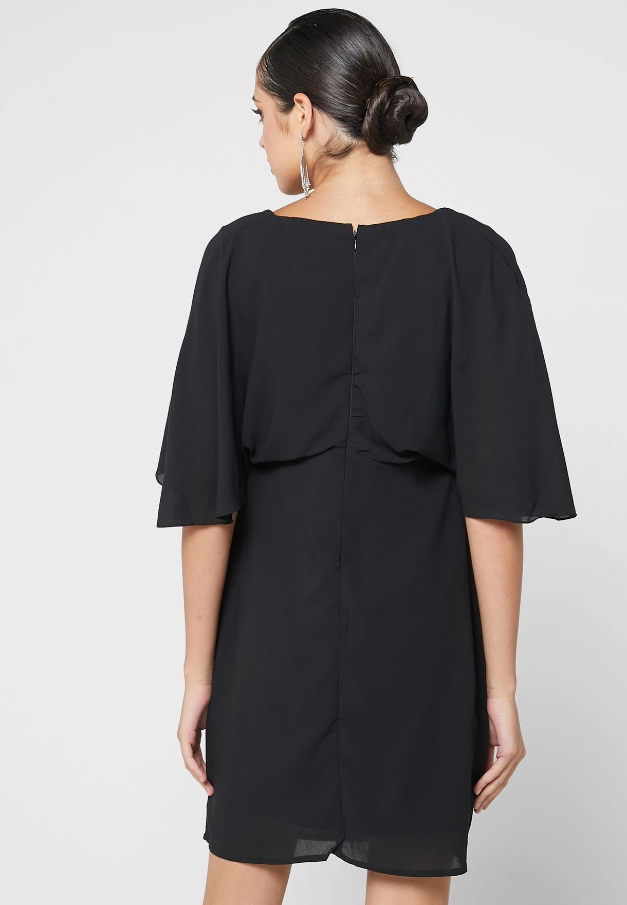 Angel Sleeve Cut Out Detail Dress 2 Angel Sleeve Cut Out Detail Dress - Image 2