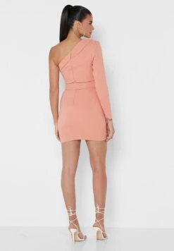 One Shoulder Bow Detail Wrap Dress -Silk Bloom Dresses Store 2 zoom desktop 446