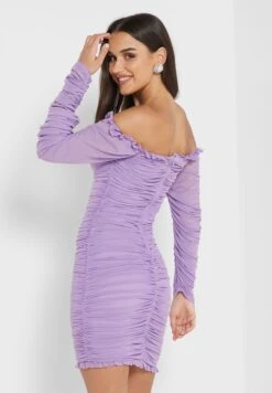 Little Mistress Bardot Ruched Dress 5 Little Mistress Bardot Ruched Dress -Silk Bloom Dresses Store 2 zoom desktop 449