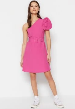 Trendyol Belted One Shoulder Dress -Silk Bloom Dresses Store 2 zoom desktop 45