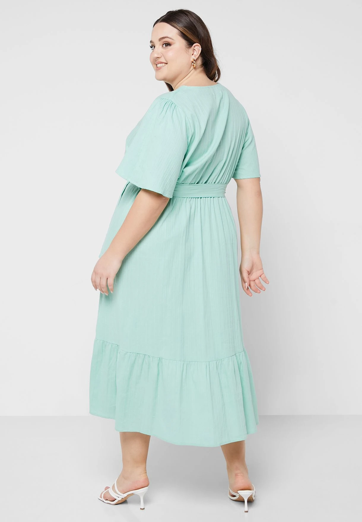 Flouncy Sleeve A-Line Dress 2 Flouncy Sleeve A-Line Dress - Image 2