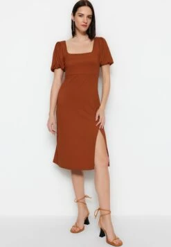 Trendyol Square Neck Slit Detail Dress 10 Trendyol Square Neck Slit Detail Dress -Silk Bloom Dresses Store 2 zoom desktop 563