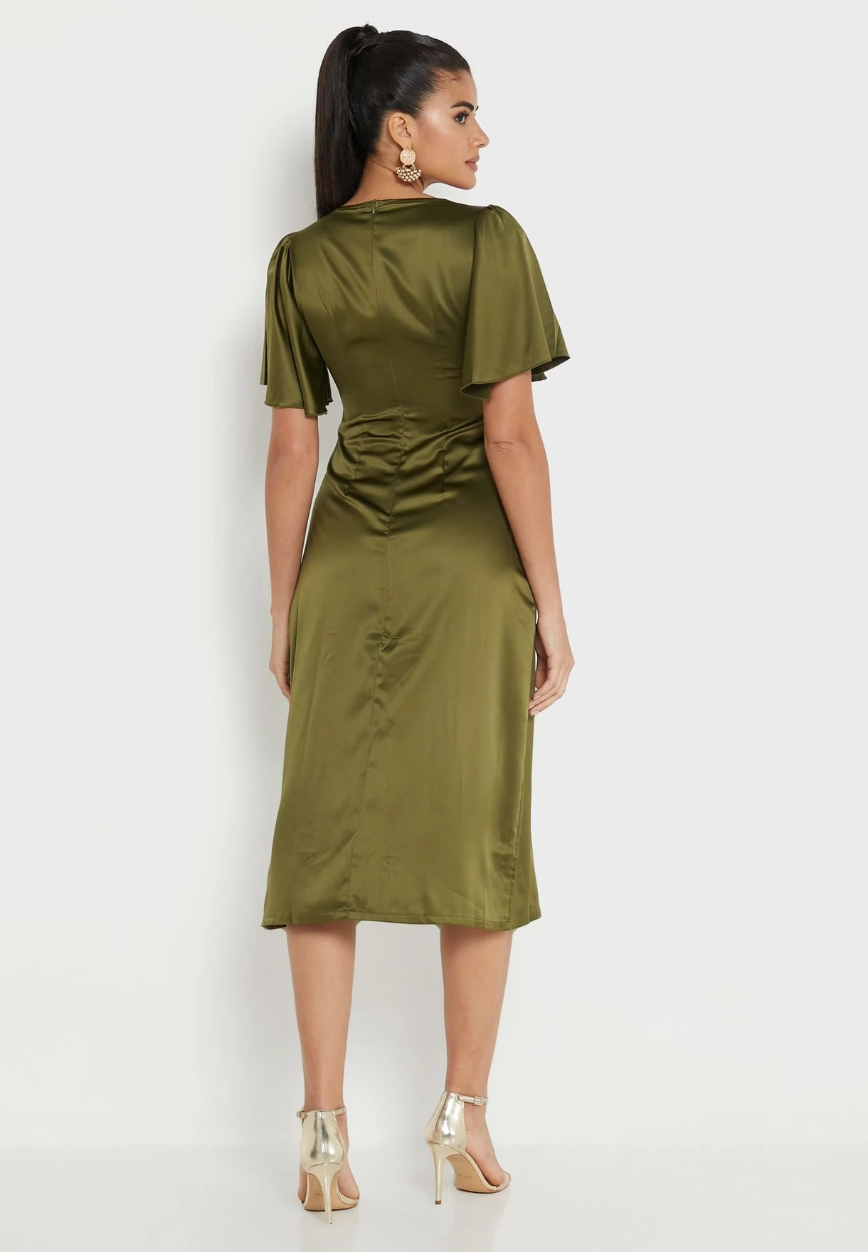 ELLA Satin A Line Dress 2 ELLA Satin A Line Dress - Image 2