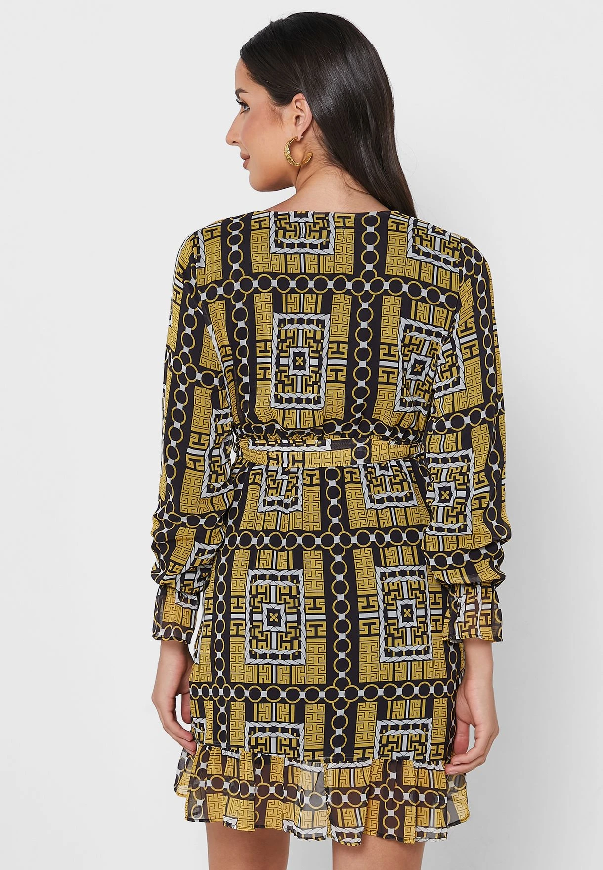 Printed Tie Detail Dress 2 Printed Tie Detail Dress - Image 2