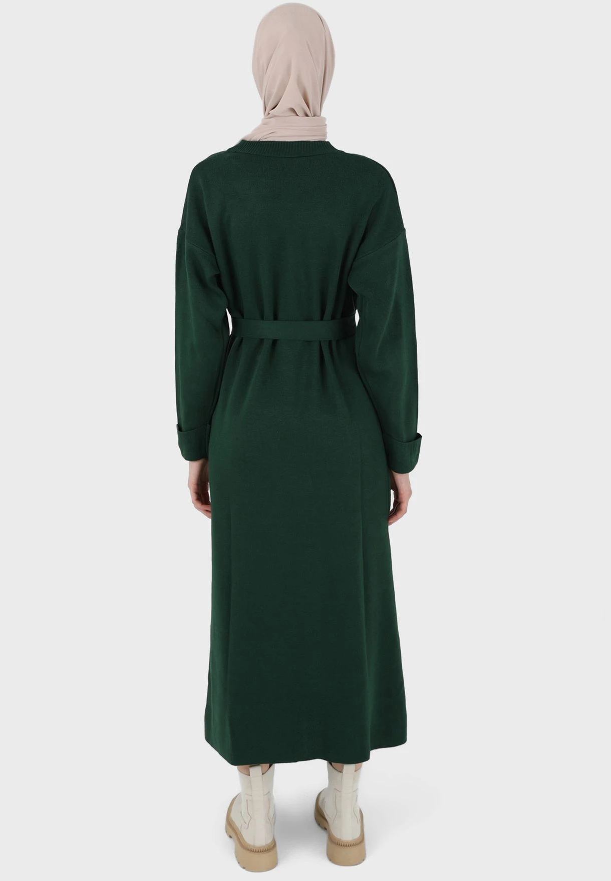 Belted Round Neck Dress 2 Belted Round Neck Dress - Image 2
