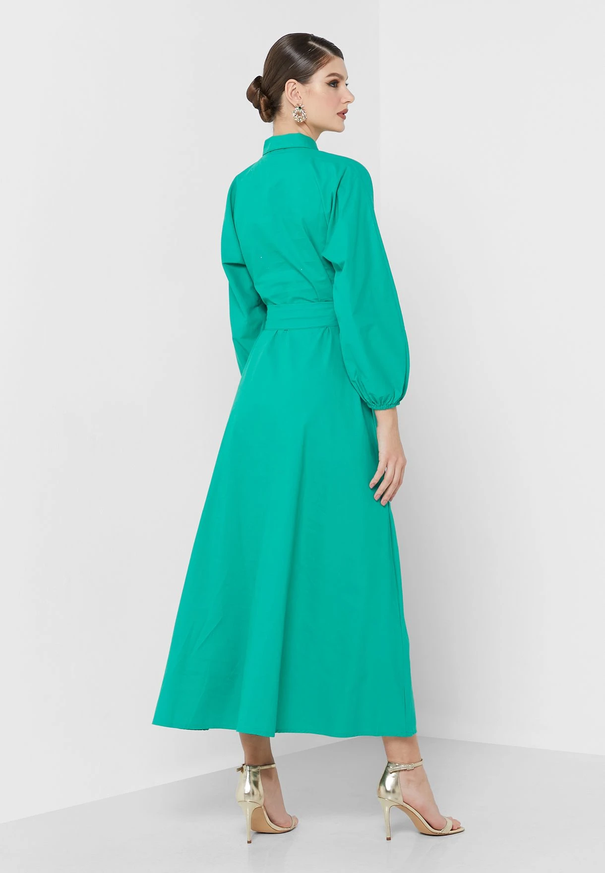 Collared Solid Dress 2 Collared Solid Dress - Image 2