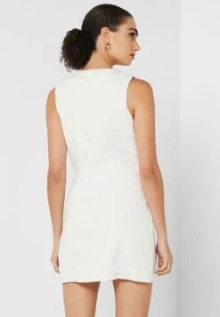 Button Down V-Neck Mini Dress -Silk Bloom Dresses Store 2 zoom desktop 69