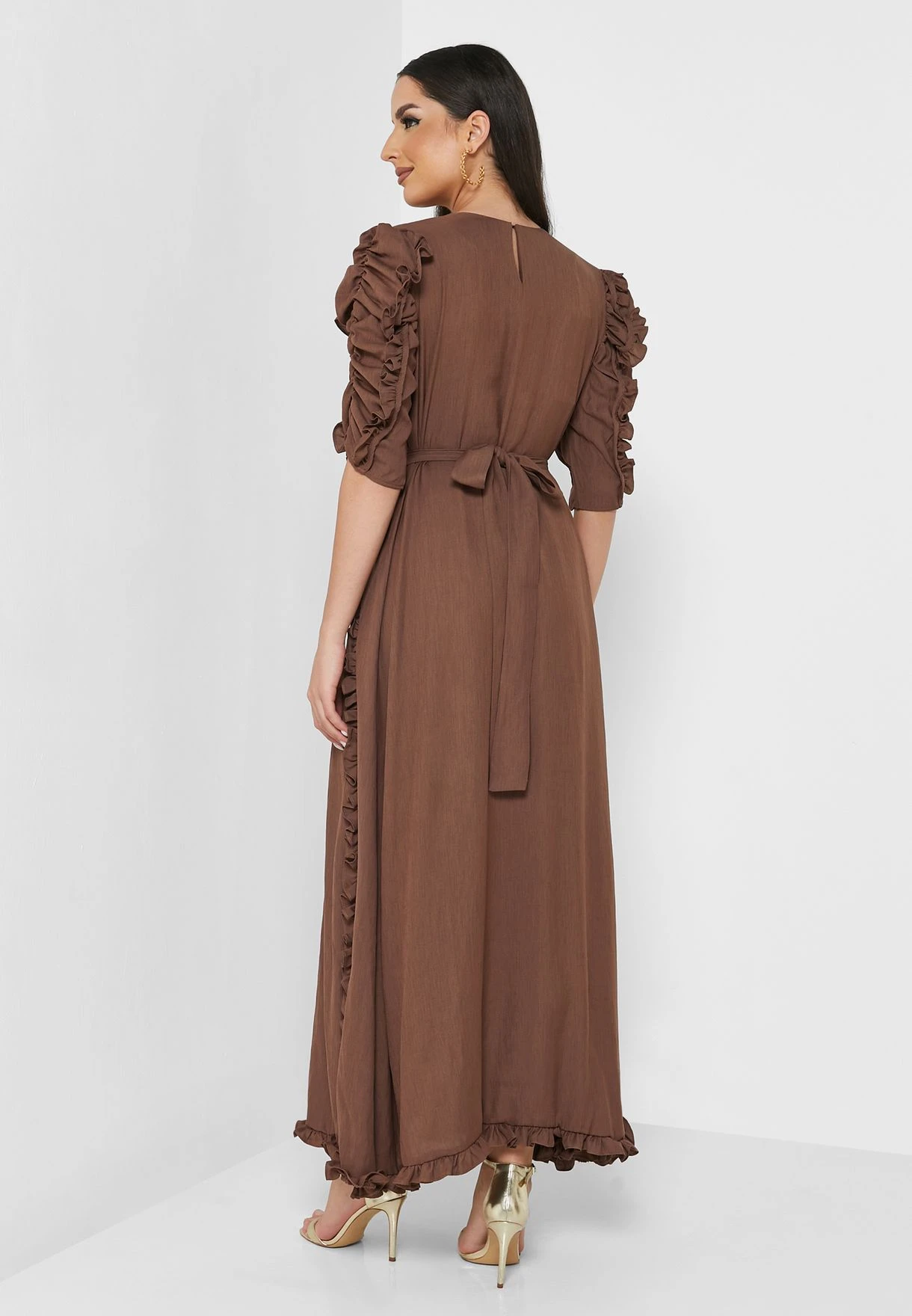 Lace Sleeve Ruffle Tiered Dress 2 Lace Sleeve Ruffle Tiered Dress - Image 2