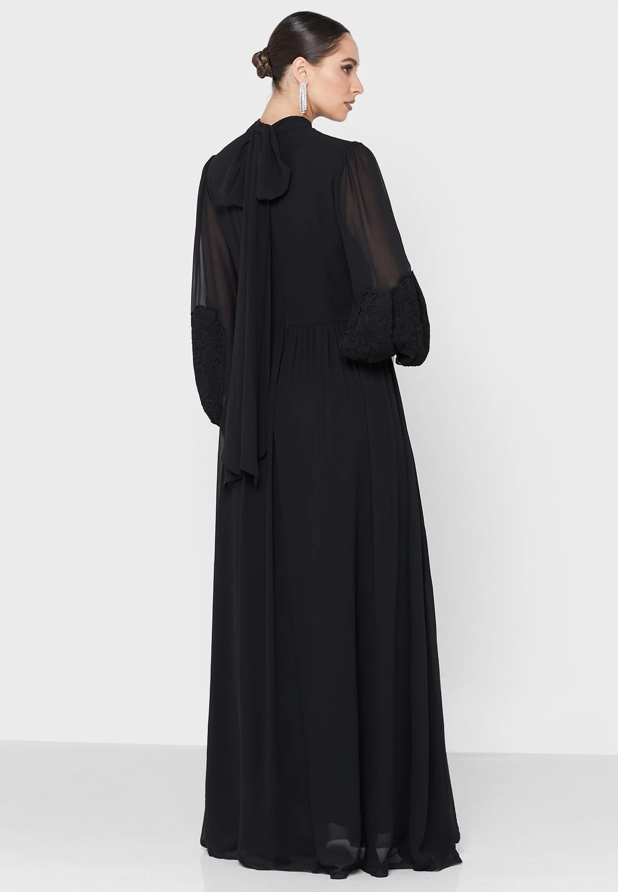 Tiered Mesh Tie Detail Dress 2 Tiered Mesh Tie Detail Dress - Image 2