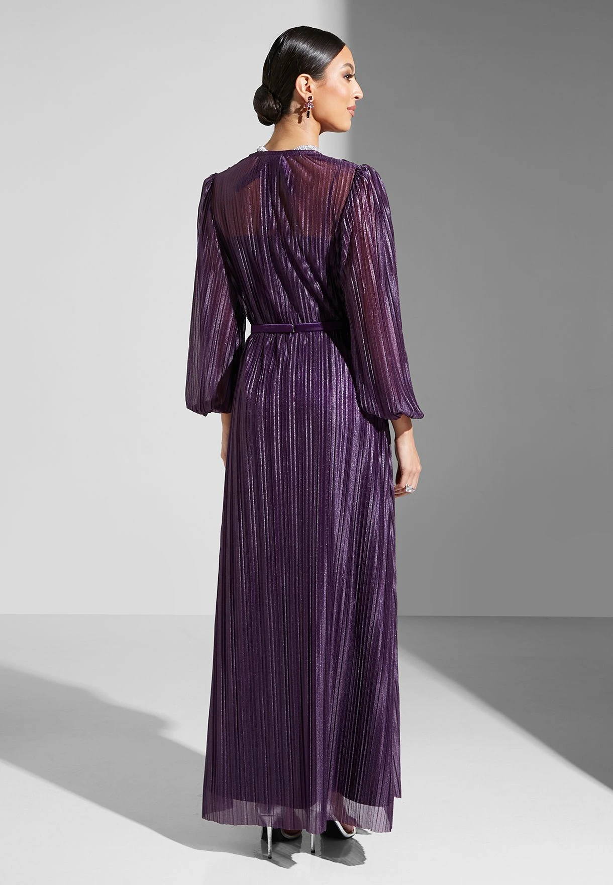 Ruched Puff Sleeve Dress 2 Ruched Puff Sleeve Dress - Image 2