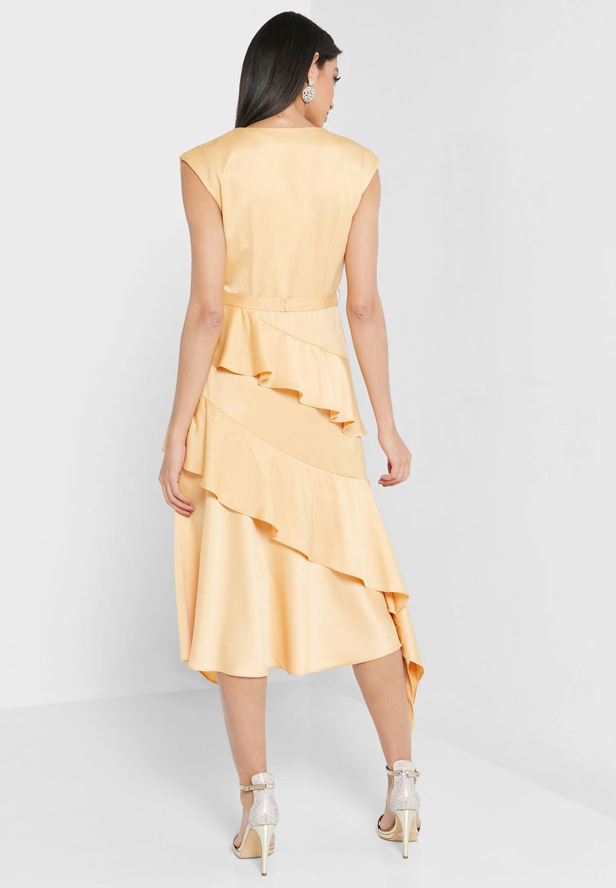 Asymmetric Ruffle Detail Dress 2 Asymmetric Ruffle Detail Dress - Image 2
