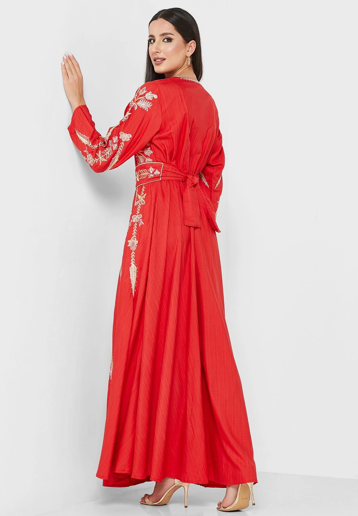 Printed V-Neck Dress 2 Printed V-Neck Dress - Image 2