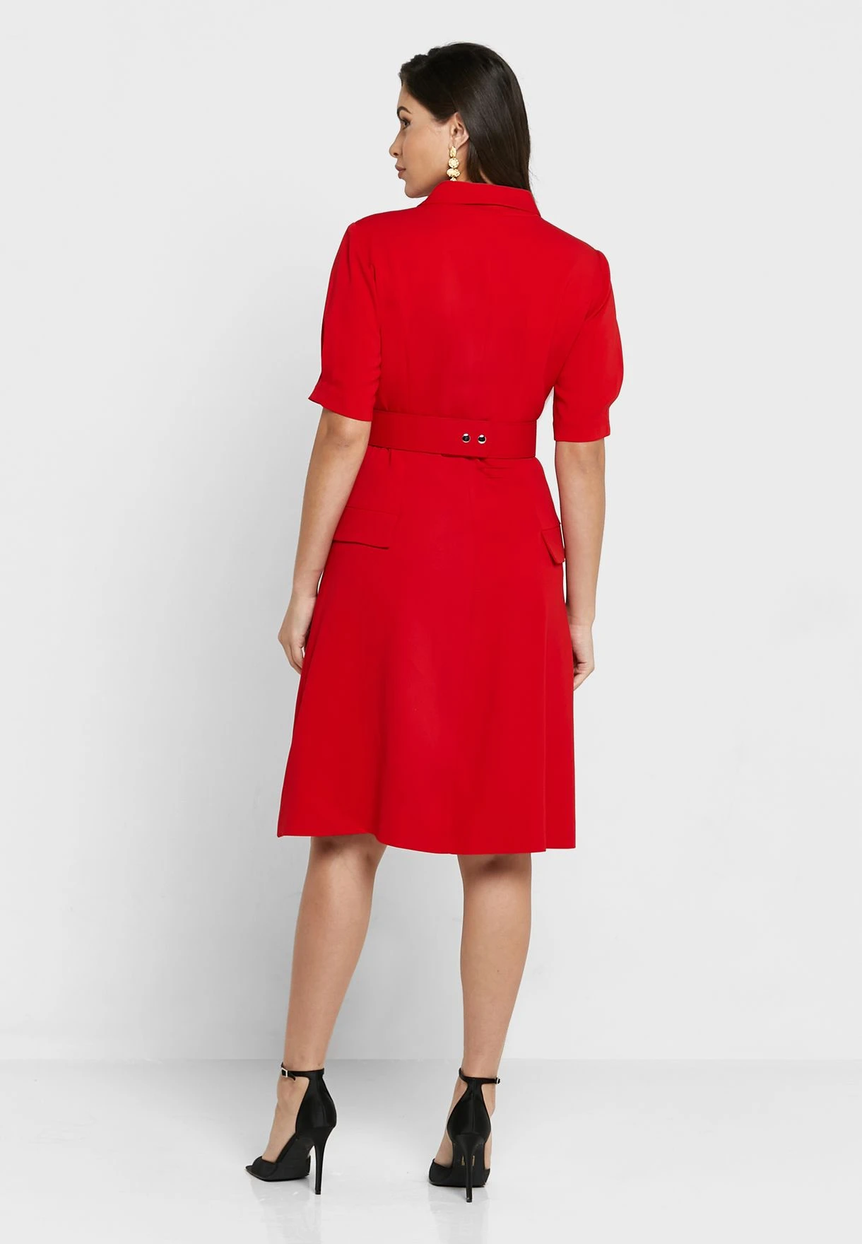 Button Down Pocket Detail Dress 2 Button Down Pocket Detail Dress - Image 2