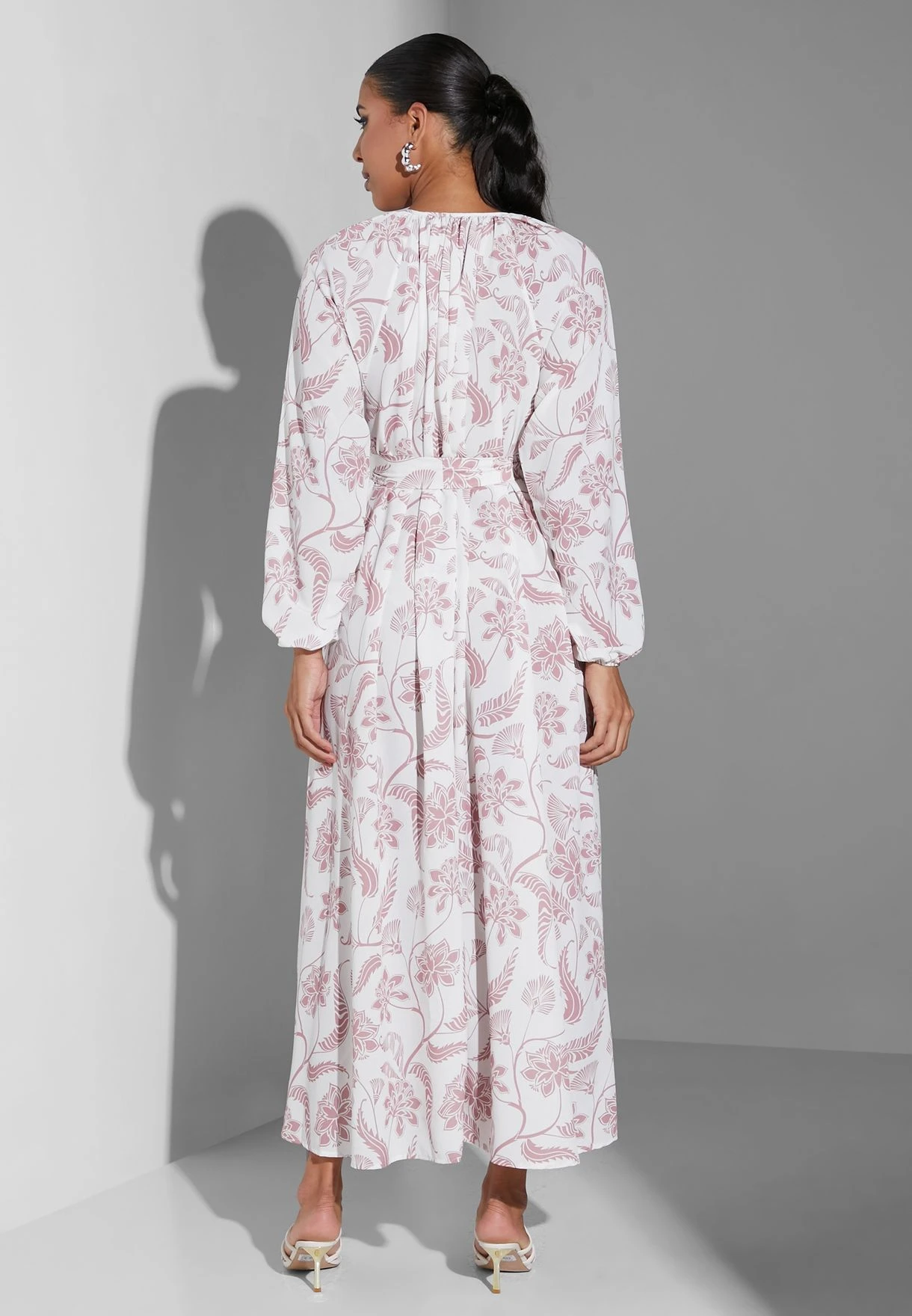 Floral Print Tie Detail Dress 2 Floral Print Tie Detail Dress - Image 2