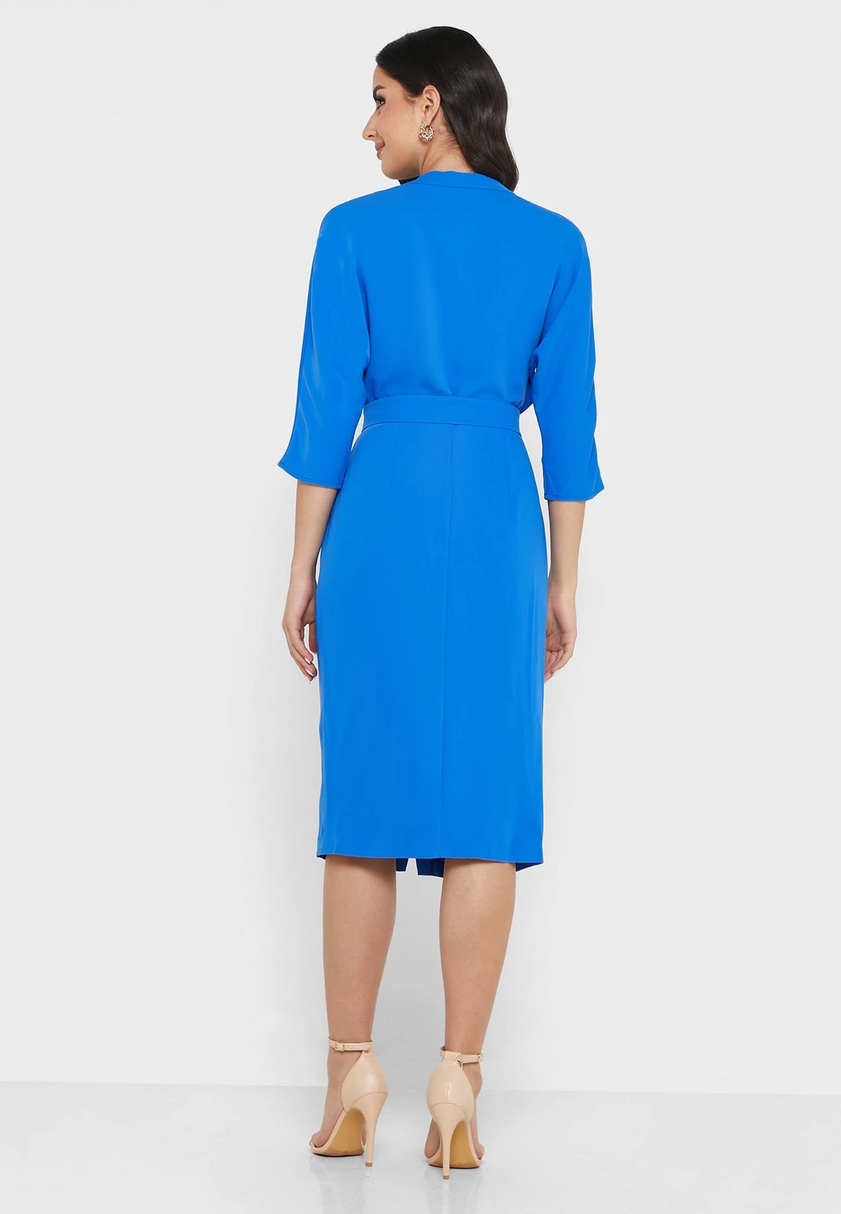 Belted Surplice Neck Dress 2 Belted Surplice Neck Dress - Image 2