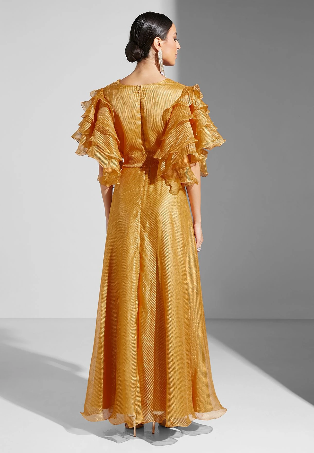 Embellished Ruffle Sleeve Dress 2 Embellished Ruffle Sleeve Dress - Image 2