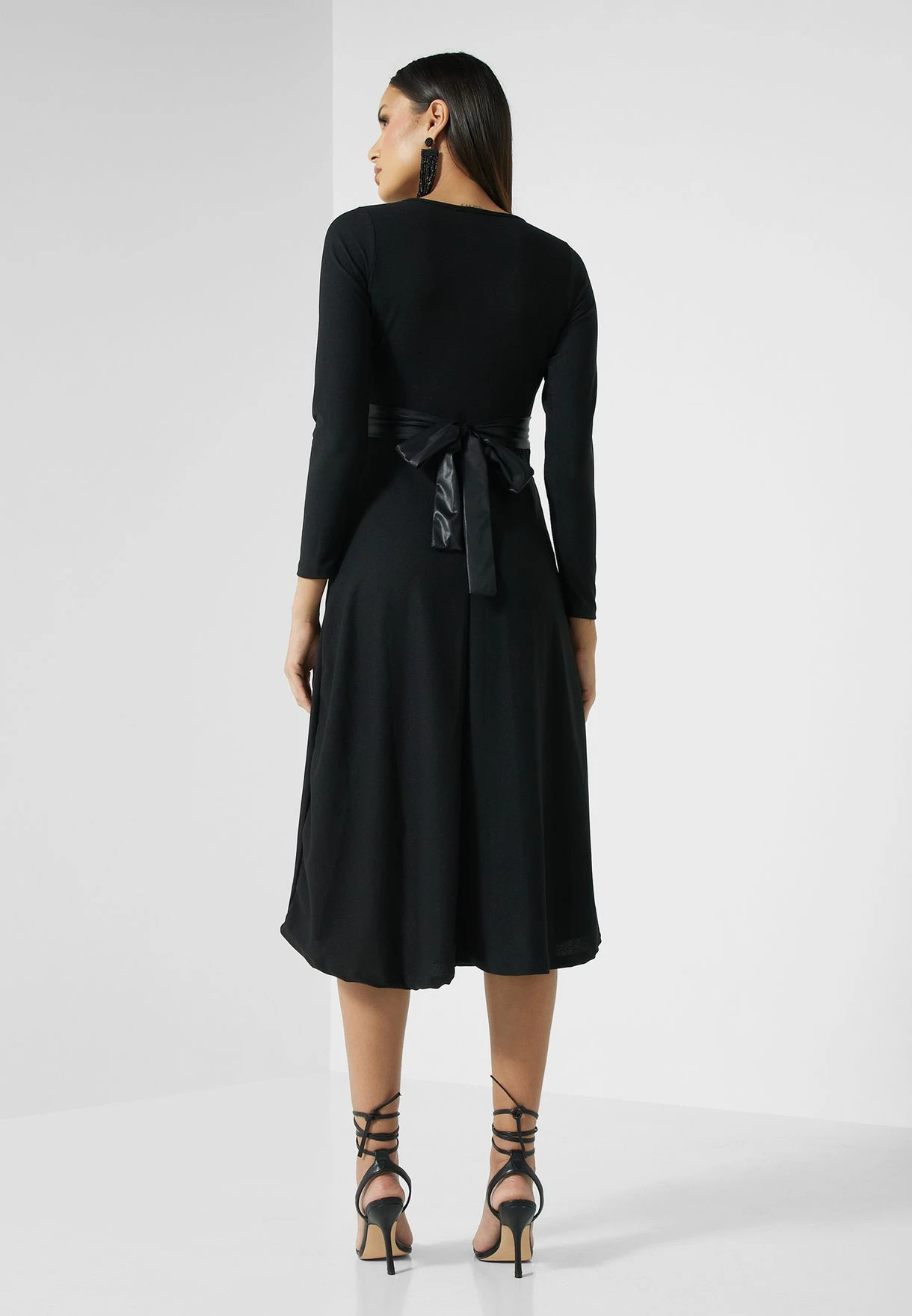 ELLA Wrap Front Belted Midi Dress 2 ELLA Wrap Front Belted Midi Dress - Image 2