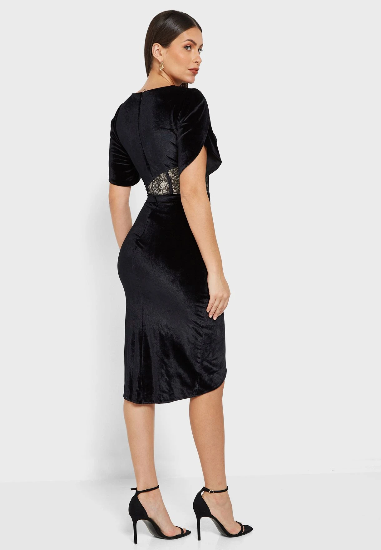 Ruched Lace Detail Dress 2 Ruched Lace Detail Dress - Image 2