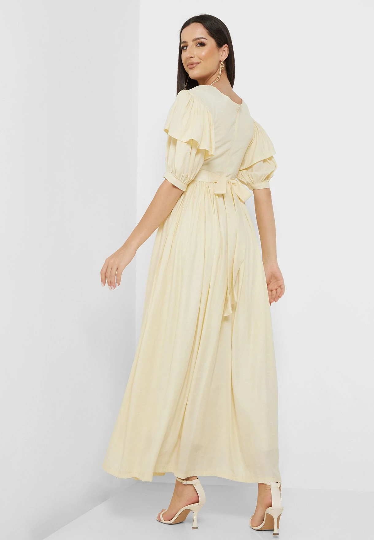 Flared Sleeve Tiered Dress 2 Flared Sleeve Tiered Dress - Image 2