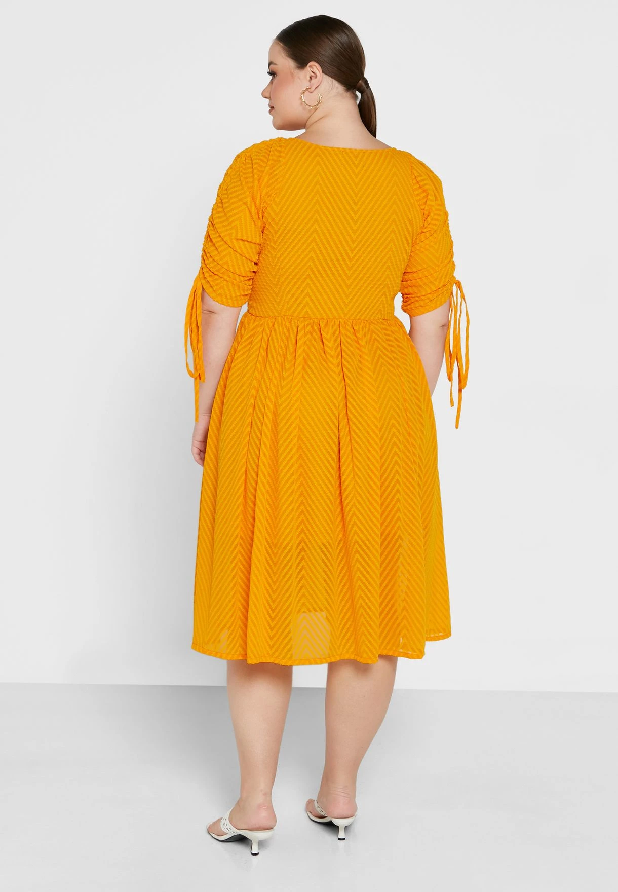 Pleated Fit & Flare Dress 2 Pleated Fit & Flare Dress - Image 2