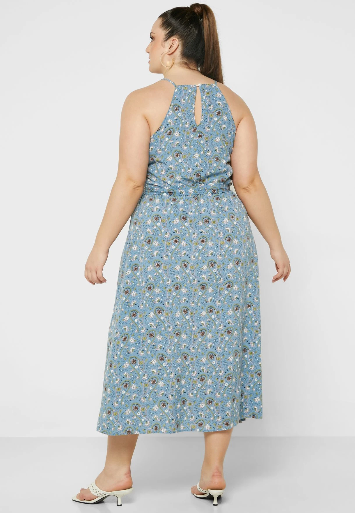 Printed Thigh Slit Dress 2 Printed Thigh Slit Dress - Image 2