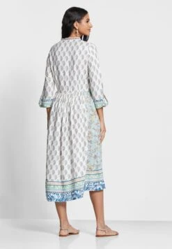 Roll Sleeve Printed Dress 5 Roll Sleeve Printed Dress -Silk Bloom Dresses Store 2 zoom desktop 890