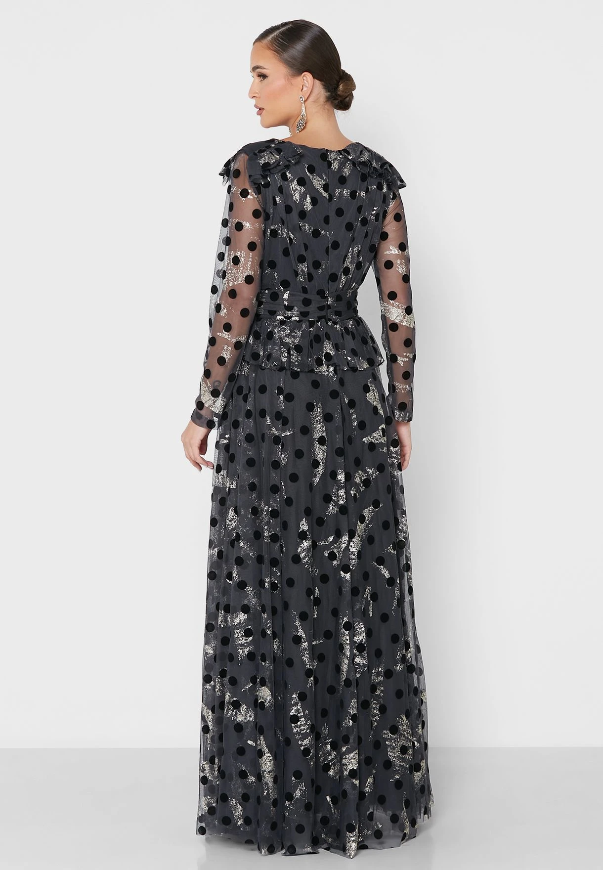 Plisse Mesh Detail Dress 2 Plisse Mesh Detail Dress - Image 2